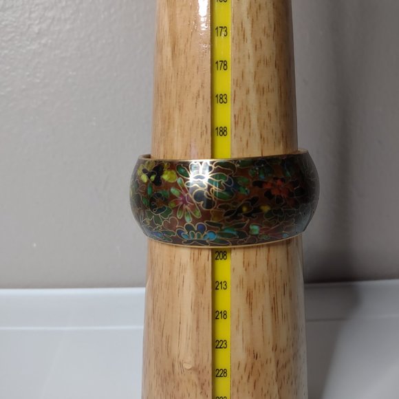 Pretty Multicolor Floral Large Vintage Bangle - Picture 4 of 16
